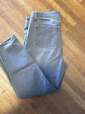 Talbots Slim Ankle Gray Jeans, Sz 14